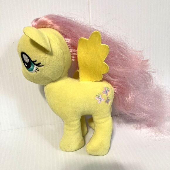 MY LITTLE PONY Fluttershy Plush Pony by Hasbro 2017 Yellow and Pink 7 inches - Picture 3 of 12